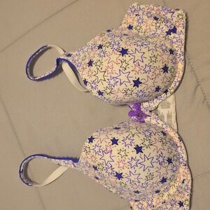 Victoria's Secret Cream and Purple Bra